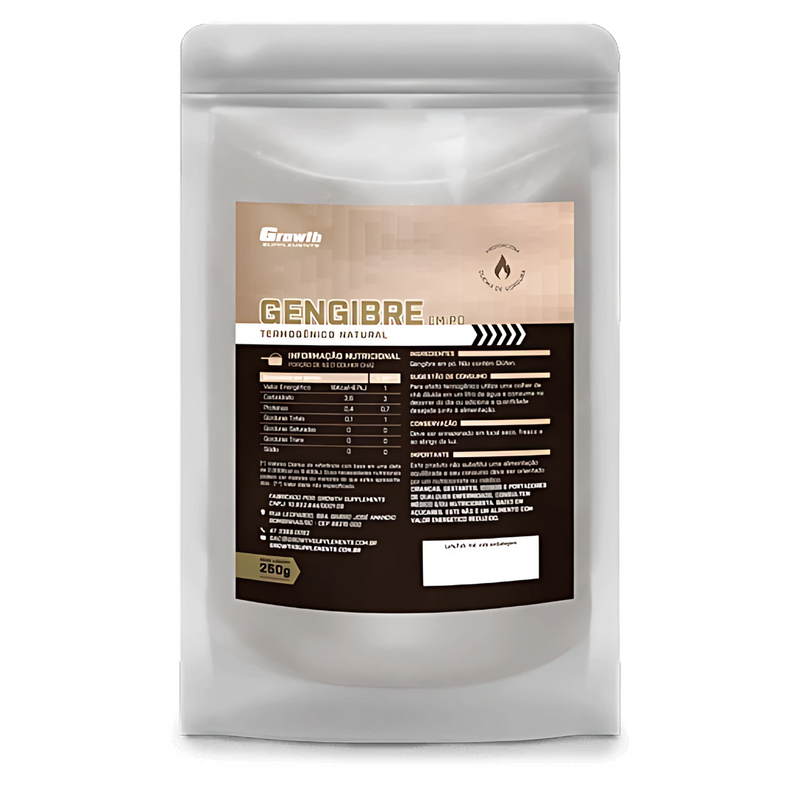 GENGIBRE EM PO 250GR - GROWTH SUPPLEMENTS