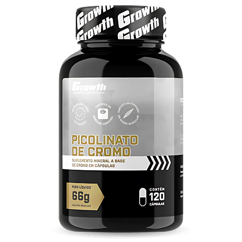 PICOLINATO DE CROMO 120CAPS - GROWTH SUPPLEMENTS