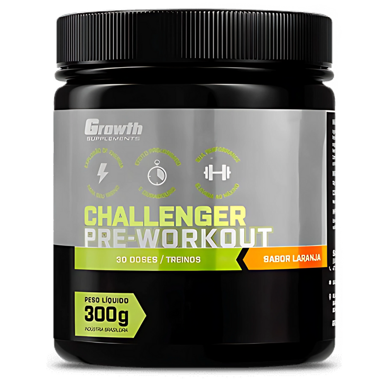 PRÉ-TREINO CHALLENGER (300GR/30TREINOS) (NOVO) - GROWTH SUPPLEMENTS