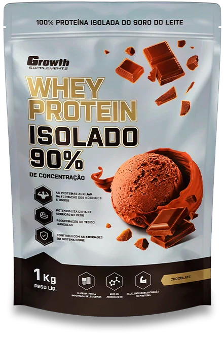 (TOP) WHEY PROTEIN ISOLADO (1KG) - GROWTH SUPPLEMENTS